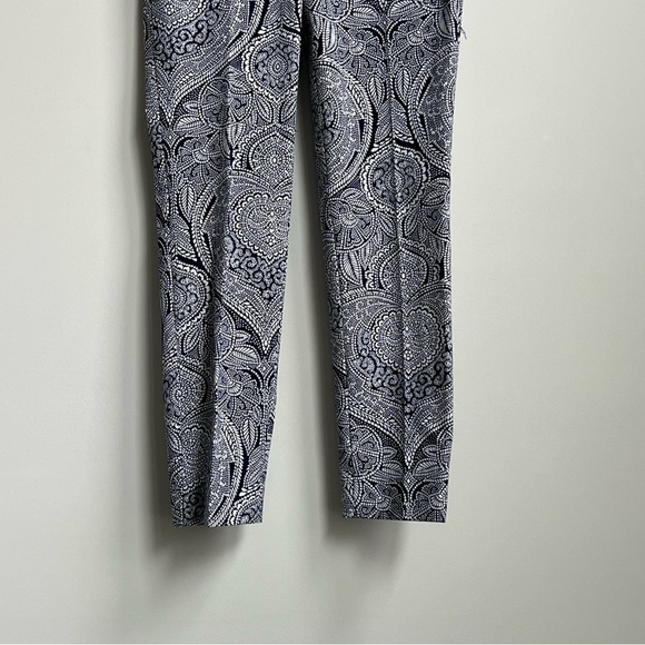 New Talbots Chatham Ankle Pants 4 NAVY Floral Paisley Stretch Pockets Career - Picture 4 of 15